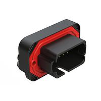 Amphenol SINE Systems AT13-18PD-BM02BK ຕົວເຊື່ອມຕໍ່ 18 ຕຳແໜ່ງ, ຕິດຕັ້ງມຸມຂວາ ແບບ Flange ສໍາລັບ PCB, ຕິດຕິດຕໍ່ທີ່ຄົງທອງ, ມີການປອດ, ມີລະຫັດ D, ສີດຳ