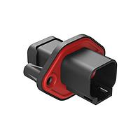 Amphenol SINE Systems ATP04-2P-PM07GEC ຕູ້ສອງທາງ 2 ໝວດ 2 ຂາຍ Rcpt ສະກຣູ Pnl Mnt ມີຝາປິດ Gasket ສີດຳ