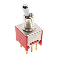 E-Switch 200MDP3T2B1M2RE ສະຫນັບສະຫນູນ Toggle 3A 120VAC / 28VDC On-Off-On PC Mnt. ອຸປະກອນບໍ່ໄດ້ລວມ