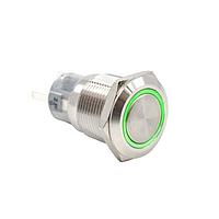 E-Switch PV4F2B0SS-331-M01 ຕ້ານການທຳລາຍ Anti-vandal, SPDT, On-(On), ຕິດຕັ້ງແຜ່ນ, ດ້ານໜ້າ, ເງື່ອງເງິນ, LED, ສີຂຽວ, ສະຫຼຸບພະລັງ, IP65