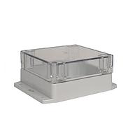 Bud Industries PN-1336-CMB ກະຕ່າງ NEMA IP65 NEMA 4X ມີຝາກັບຄວາມຊັດແຈ້ງ ແລະ ຂາຍຕິດຕັ້ງ (4.7 X 4.7 X 2.4 ນິ້ວ)