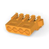 AMP Connectors - TE Connectivity 770156-3 ການປະກອບຕົວເຊື່ອມ 4 CKT IDC ສີສົ້ມ