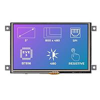 Riverdi SM-RVT50AQBFWR00 ຈໍ TFT LCD 5.0", EVE3, ເຟຣມ, RTP, ການຕິດຕັ້ງອາກາດ