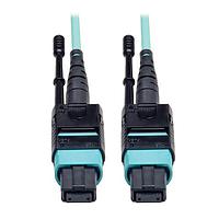 Tripp Lite N844-03M-12-P ສາຍເສັ້ນແສງໄຟເບີ MTP/MPO ສາຍຕໍ່ຕົວດ້ວຍປຸ່ມກົດ/ດຶງ