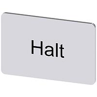 SIEMENS 3SU19000AD810AK0 ປ້າຍປະກັບ, Halt INSCR. LABEL, SILVER 17.5 X 27MM, HALT