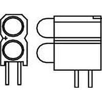 Dialight 553-2233-300F ຕົວບອກການບອດວົງຈອນ LED HI EFF YELLOW TRANSL