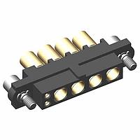 Harwin M80-4D10205F2-00-000-04-325 ຕົວເຊື່ອມພະລັງ Datamate 2-Row Mix-Tek Female Crimp Connector, Hex Socket jackscrews, 2 x Large Bore (22 AWG) signal contacts, 4 x 12 AWG Power contacts