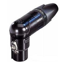 NEUTRIK NC10FRX-14-B ຕົວເຊື່ອມສາຍສາຍສິ້ນ RX ຊຸດ 10 ຂາຍຍິງມຸມຂວາ - ສາຍ OD 8-10mm - ສີດຳ/ທອງ