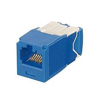 Panduit CJK6X88TGBU ຕູ້ເຊື່ອມຕໍ່ຮູບແບບ Modular / ຕູ້ເຊື່ອມຕໍ່ Ethernet Mini-Com Keyed Mod Cat 6A UTP 8 po