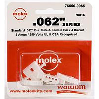 Molex 76650-0065 ຊຸດຕິດຕໍ່ .062 ຊຸດຕິດຕໍ່ Pnl Mnt Plug Recp 4P