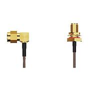 GCT (Global Connector Technology) CABLE 252 RF-0200-A-1 ສາຍສະບັບ RF SMA RA Plug2RPSMA STRJck Rvrs plrty (RP) R Mt IP67/IP68 , 3 GHz,200mm RG178 Brwn