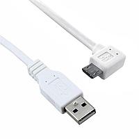 Qualtek Electronics 3021087-03 USB 2.0 USB 2.0 M ເຖິງ M ມຸມ 3FT ສາຍ ຂາວ