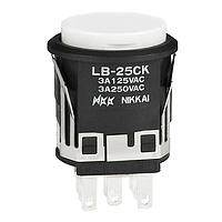 NKK Switches LB25CKW01-B ສະຫຼຸບສະຫຼຸບ DPDT ON (ON) ຕິດຕໍ່ເງິນ