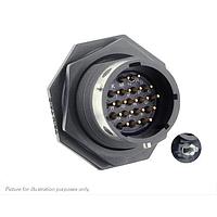 Eaton Souriau-Sunbank UTGX714D18PX32 ຮັບສະຕິເຄື່ອງ Jam nut receptacle ແລະ ກຣິບຢືນຢັນ, ບໍ່ມີພາກຫຼັງ, ມີຕິດຕໍ່ PCB ຊາຍ 18 ຕົວ, IP68/69K ໃນສະພາບບໍ່ໄດ້ຕິດກັນ, ການລະບຸລະຫັດ X