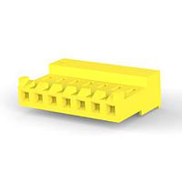AMP Connectors - TE Connectivity 3-643818-7 ຮູງຮັບສະຕັອບ ປິດດ້ວຍແທບ 7P L.R. ເຫຼືອງ 20 AWG