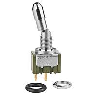NKK Switches M2011LL3A01 ສະຫນັບສະຫນູນ Toggle Switches TOGGLE SWITCH GLD OV SLVR W/LTCH OP SEAL