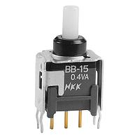 NKK Switches BB15AB/328 ຂາຍອອກ SPDT ON(ON) ຕົວຢືດຕົວຕັ້ງຕົວຕັ້ງ PC ອຸນຫະພູມຕ່ຳ