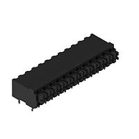 Wurth Elektronik 691410110012 ບລັອກຂໍ້ຕໍ່ຄົງທີ່ WR-TBL ຊຸດ 3.5mm pitch Monoblock THT ສີດຳ ແບບຮອງຕັ້ງຢູ່ດ້ານຂ້າງ ມີຫົວການຕິດສາຍສອງຂາວ ບໍ່ຕ້ອງໃຊ້ກະແຈ ການກົດເຂົ້າ 12P