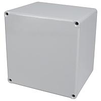 Bud Industries CU-475-G ກະບອງຄອມພວດ Econobox ອະລູມິນຽມ ສີເທົາ (4.8 X 4.8 X 3.8 ນິ້ວ)