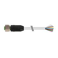 Murrelektronik 7000-17041-2920300 ຕົວເຊື່ອມ M12 ຜູ້ຍິງ 0, PUR 8x0,25 ສີເຫຼືອງ, ສາຍດຶງ ch 3m