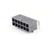 Molex 1720641012 ຫົວກະບອກແລະກອງສາຍສະເພາະ 5.70mm Pitch, Mega-Fit Right-Angle Header, 12 Circuits, 0.76um Gold (Au) Plating, UL 94 V-0, Glow-Wire Capable, Tray