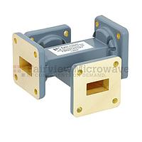 Fairview FMWCP1047 20 dB WR-62 Waveguide Crossguide Coupler With UG-419/U Square Cover Flange from 12.4 GHz to 18 GHz