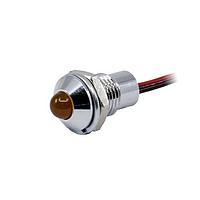 VCC CC-1-3048-9908-I ເຄື່ອງສະແດງແສງ LED ຕິດຕູ້ Panel Mount Reflector LEDs PMI Dia .319" (8.10mm) ສີເຫຼືອງ Amber 12V