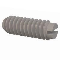 Essentra Components 011024S050 ຊຸດສະກຣູ Set Screw, ຫົວສະລອດ Slotted Head, ການດັບກະດູກ #10-24 Thread, ຄວາມຍາວ 1/2 Lg