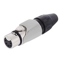 Amphenol Audio AX5F8M ຕົວເຊື່ອມສາຍສະເພາະ 5P SOCKET F PLUG GREY MARK SLEEVE