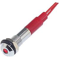 Mallory Sonalert FL1M-6SW-1-R24V ອິນດິເຄເຕີ LED ແດງ 6MM ແນັດ 24VAC/DC