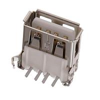 Wurth Elektronik 614008246521 ຕໍ່ຕໍ່ USB Type A WR-COM USB Type A THT Dual Horiz Blk