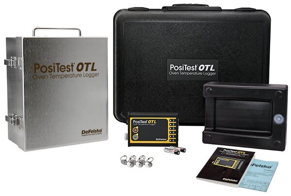 Photo of the PosiTest OTL XT Kit for oven temperature logging