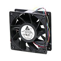 Delta Electronics, Inc. PFC1212DE-F00 ພັງລົມ Tubeaxial, 120x38mm, 12VDC, 252.85CFM, 48W, 4A, 66.5dBA, Ball, 4-Lead Wires, Tach/PWM