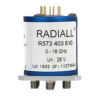 Radiall R573402610 ສະຫນັບ Coaxial SP6T Ramses SMA 18GHz ເປີດປົດ 12Vdc ບວກທົ່ວໄປ ແພັງຂາຍ Pins Terminals