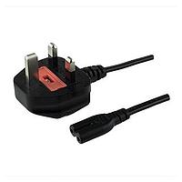 Same Sky (formerly CUI Devices) AC-C7 UK ສາຍສະໄຟ AC AC Cord ສະຫະລັດອັງກິດ, C7 ສໍາລັບປ່ອງ C8, HO3VVH2-F 0.75MM/2, 6, ສີດຳ, RoHS