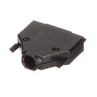 NorComp 970-025-010R011 ປອກປະກັນການດຶງສາຍ Strain Relief Backshell 25P ທາງເຂົ້າດ້ານບູຮານ ພລາສຕິກສີດຳ