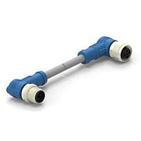 AMP Connectors - TE Connectivity T4162224004-001 ເສັ້ນສາຍເຊນເຊີ / ເສັ້ນສາຍອັກຊັວເຕີ M12-4MR-0.5SH M12-4FR-PUR