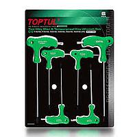 TOPTUL GAAS0602 6PCS Two Way Star & Tamperproof Key Wrench Set