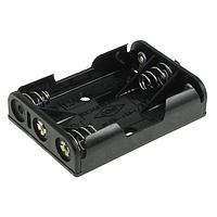 Eagle Plastic Devices 12BH431B-GR ຄລິບແບດເຕີຣີ 3 "AAA" ມີການຕິດຕັ້ງ SNAPS ສີດຳ