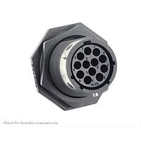 Eaton Souriau-Sunbank UTGX71492S ຮອບຮອງ Jam nut receptacle, ບໍ່ມີຫົວຫົນ, ສໍາລັບ 12 ຕິດຕໍ່ຍິງ, IP68/69K