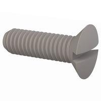 Essentra Components 50M030050L010 ສະກຣູຫຼັກມີລູກປຸ່ມຊ່ອງສະກຣູມີມຸມ 90 Slotted CSK Screw, M3 X .5 Thread, 10mm Lg