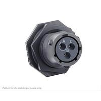 Eaton Souriau-Sunbank UTSX712D3SY ຮອບຮອງ Jam nut receptacle, ບໍ່ມີຫົວຫົວຫົວ, ມີ 3 ຕິດຕໍ່ PCB ຍິງ, IP68/69K ໃນສະພາບບໍ່ໄດ້ຕ້ອງການ, ການກຳນົດຄີ Y