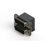 EDAC 661-015-364-004 ຕູ້ສະຫນອງ Dual Port D-Sub ມຸມຂວາ ຕູ້ສະຫນອງ Dual Port D-Sub