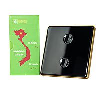 HUNONIC HNPRE02VD BLE Premium Touch Switch ປຸ່ມ 2 ຮຽບຮ້ອຍ (Black)