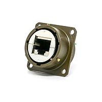 Amphenol Socapex RJF2SA5G ຮັບສະຫນອງ Circular RJ Fld SFlng Rcpt PC Sealing RJ45 Grn