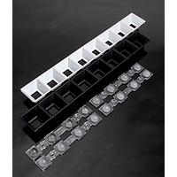 Ledil C17534_DAISY-8X1-SHD-MET-MATT ເປັນເລນ LED ແບບສີ່ແກ້ວສີດຳ 8 ຕໍ່ຕຳແໜ່ງ 305.3 x 38.1mm (D) 2