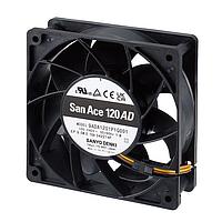 Sanyo Denki 9ADA1201G1H001 ພັງລົມ Axial AC, DC Axial Fan, 120x120x38mm, 100-240VAC, 138CFM, 3x Wire, ຕົວກວດຄວາມໄວຕ່ຳ