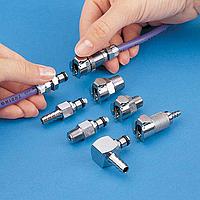 OMEGA FT-MC22-04 ຂໍ້ຕໍ່ດ່ວນສະຫນອງທອງກະທົບຄຣອມ 1/8 ນິ້ວ ການໄຫຼ (1/4 in, Barbed Fitting, 1/8 in, Quick Coupling Male, Coupling)