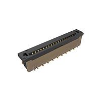 Amphenol FCI SFW18S-2STMAE1LF Board Mount 1.00mm Flex Connector, SFW Straight series, 18 Position, Top Entry Surface Mount, ZIF, Gold plating with Mount Plate