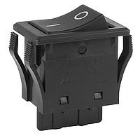 NKK Switches JWM11RA2A/UCV ສະຫນັບສະຫນູນ Rocker SPST TV5 RATED BLACK CAP&BODY VERT "O -"